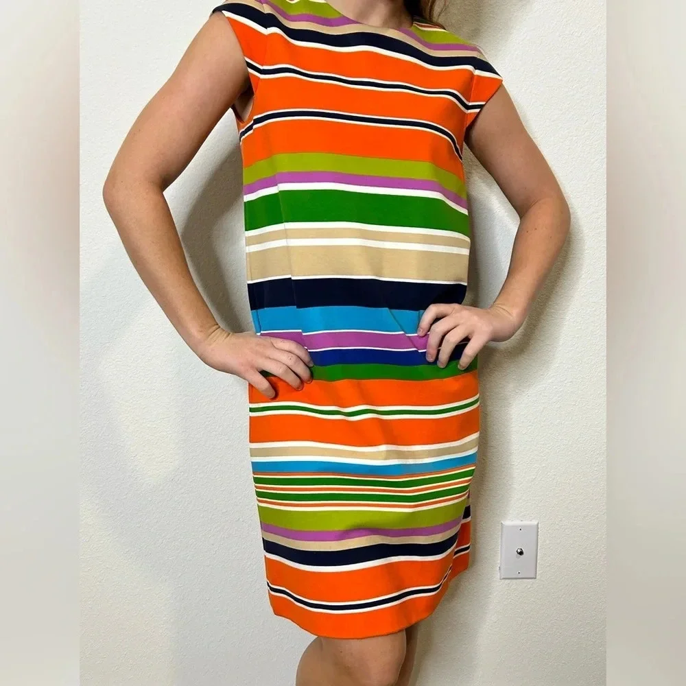 Kate Spade, New York women’s multicolored striped Nico shift dress. Size 2.